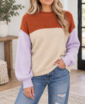 Color Block Ribbed Sweater RTS