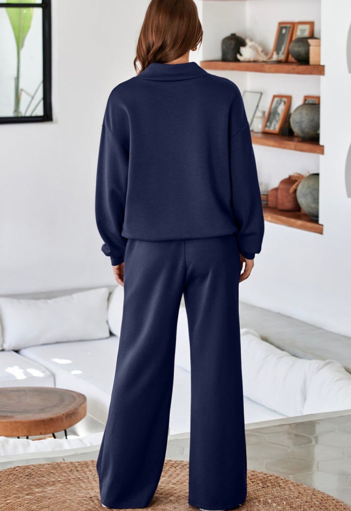 Cowl Neck Pullover Set