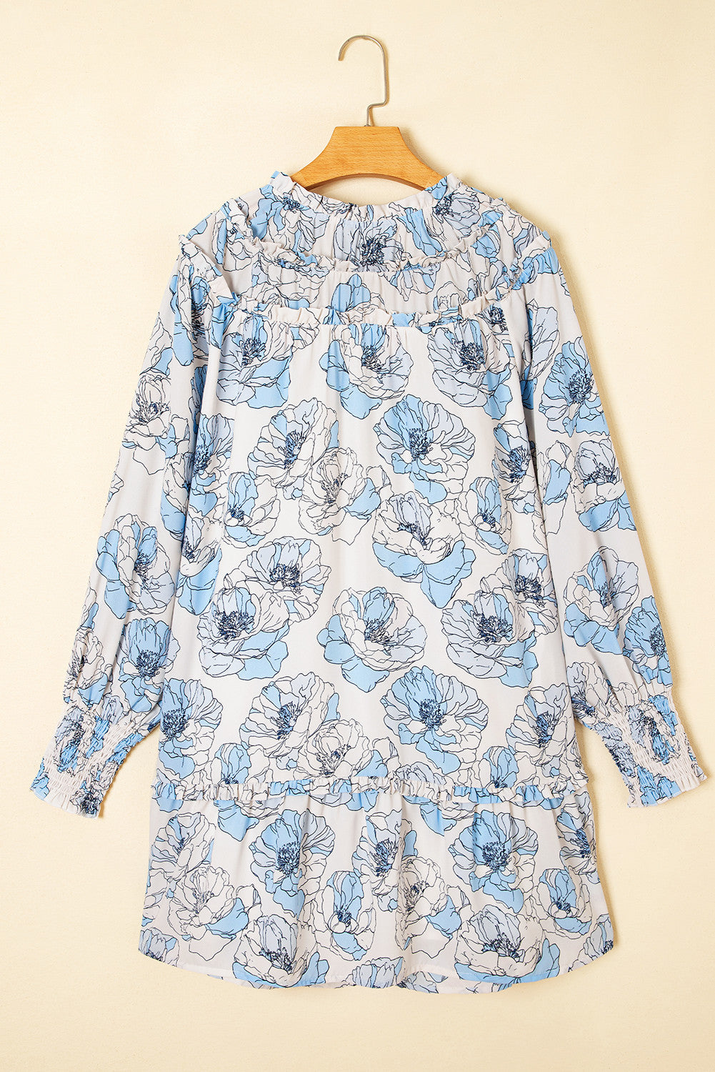 Blue Floral Flowy Dress LT