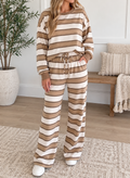 Khaki Stripe Casual Set