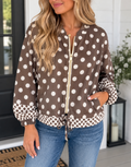 Brown Polka Dot Shacket