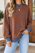 Brown Polka Dot Sweatshirt