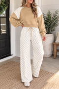 Khaki Plus Polka Dot Set