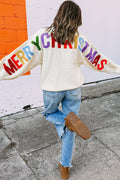 Merry Christmas Chenille Graphic Sweater RTS