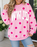 Pink WWJD Pullover Sweatshirt