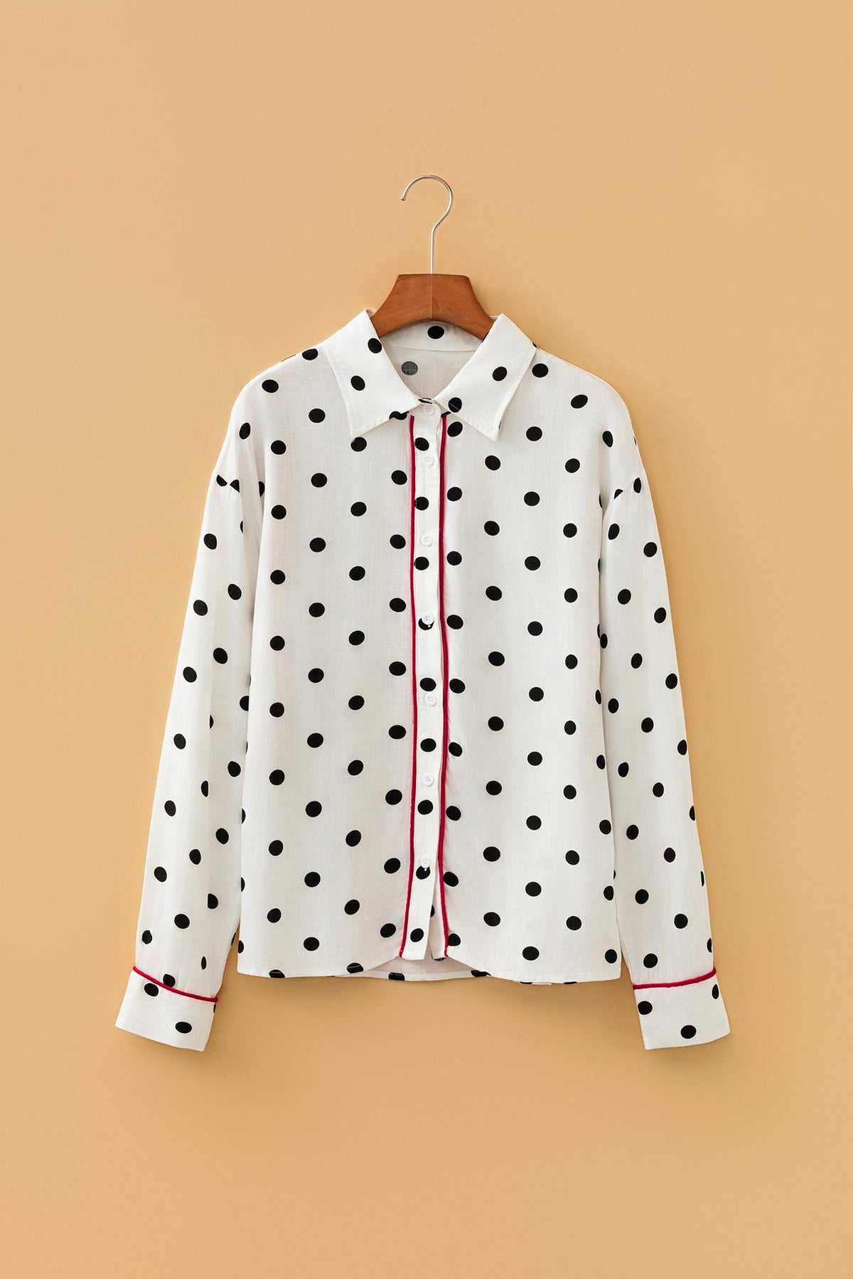 White Polka Dot Spring Top LT