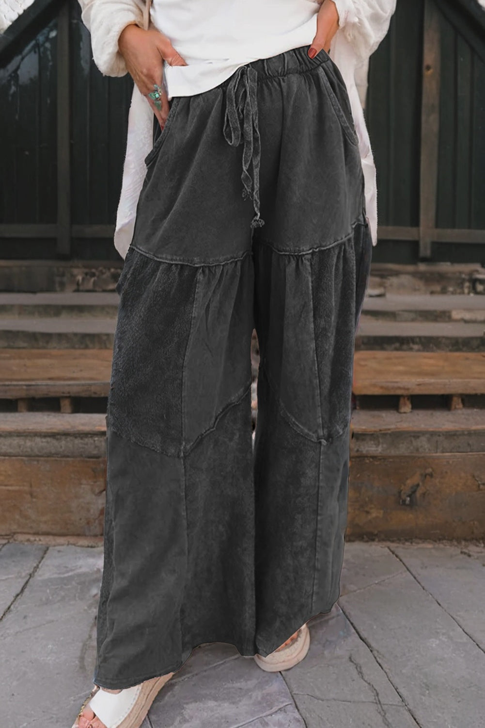 Mineral Wash Drawstring Pants