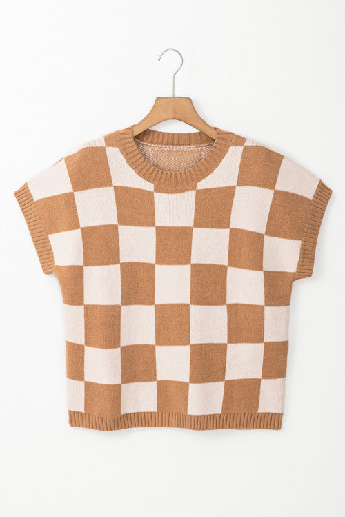 Beige Colorblock Ribbed Trim Sweater March.